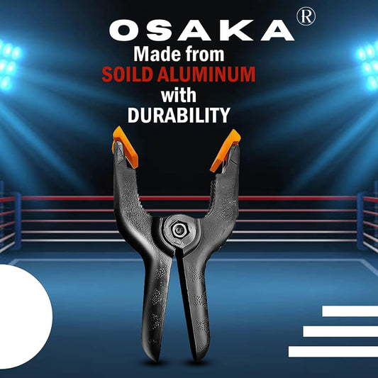 Osaka OS-Clip Set of 5 pcs for Background Screen – Heavy Duty Backdrop Clip Holder for Photography, Photo Studio, Muslin, Paper, Green Screen, Cloth Backdrops – Strong Spring Clamp