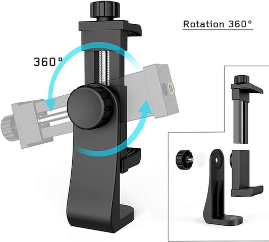 Osaka OS-MOBILE-GRIP-360 Universal Mobile Holder | 360° Rotation Phone Mount Stand for Car, Desk, Tripod | Adjustable Smartphone Grip for iPhone, Samsung, Android | Strong Grip Mobile Stand Accessory