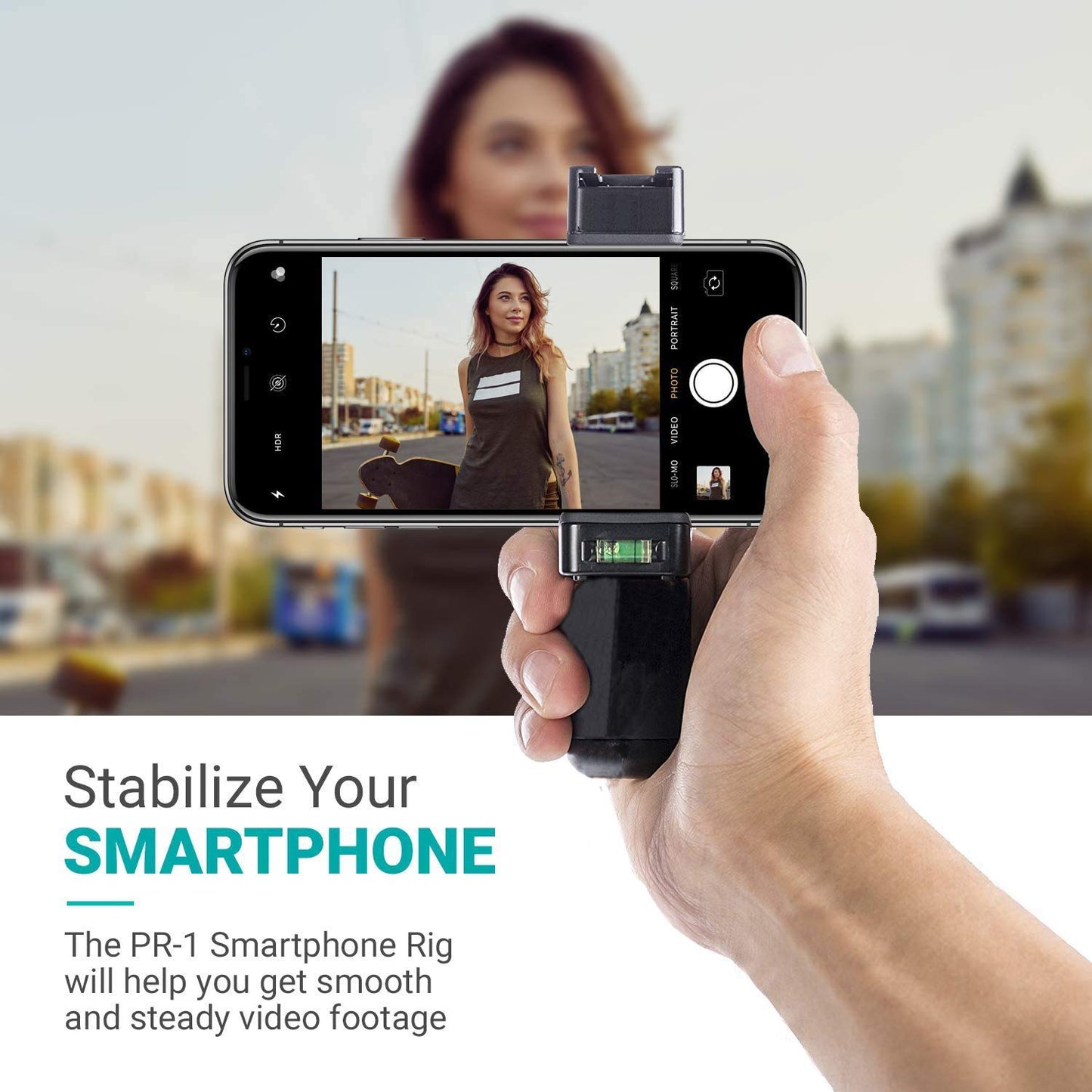 Osaka Smartphone Rig Filmmaker Grip Tripod Mount With Cold Shoe Mount For Led Video Light&Width Adjustable Mobile Phone Holder Compatible With All 6.5 Inches Mobile Phones.,Black