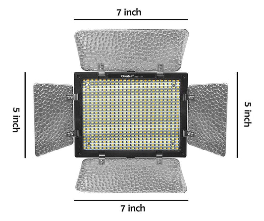 Osaka LED Video Light OS 576 Slim with 8000 mAH F750 Battery & Ultra Fast Charger for All DSLR and Video Cameras and YouTube Video Shooting