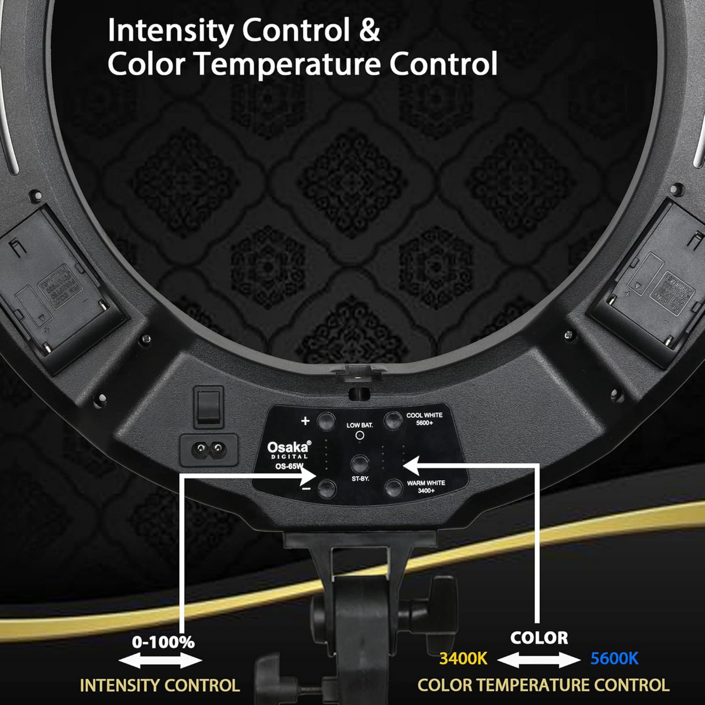 Osaka 18 Inches LED Ring Light 65W with stand - OSAKATEK