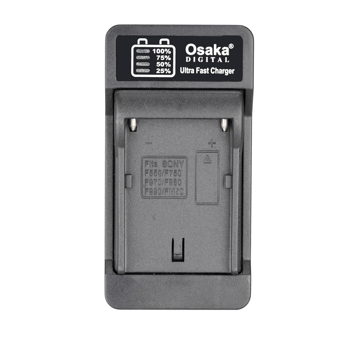 Osaka Ultra Fast led Charger for Batteries Sony f550 f750 f960 f980 f970- Black - OSAKATEK