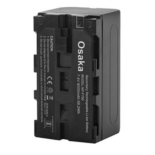 Osaka Bi-Color Dimmable LED Video Light OS-LED-308 Pocket LED Slim for All DSLR Video Cameras YouTube Video tiktok Photography Shooting with F750 Battery 8000 mAh and Fast Charger - OSAKATEK