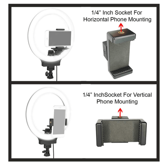 Osaka® 10" Professional LED Ring Light with Tripod Stand for Mobile Phones & Camera, 3 Color Temperature Mode Dimmable Lighting for Photo Shoot YouTube Video Shooting with Bluetooth for Andoid/iOS - OSAKATEK