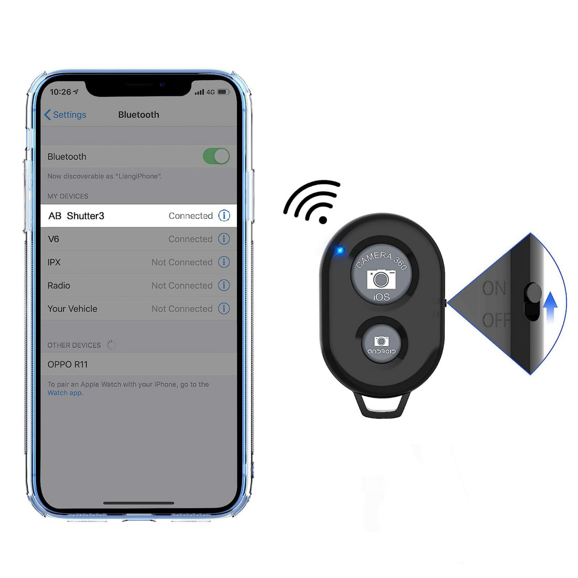 Osaka 14'' Professional Ring Light 15W with Stand & Table Tripod Lighting 2 Color Modes for Photo Video Shoot Live Stream Makeup Compatible with iPhone & Smartphone with Bluetooth for Android/iOS - OSAKATEK