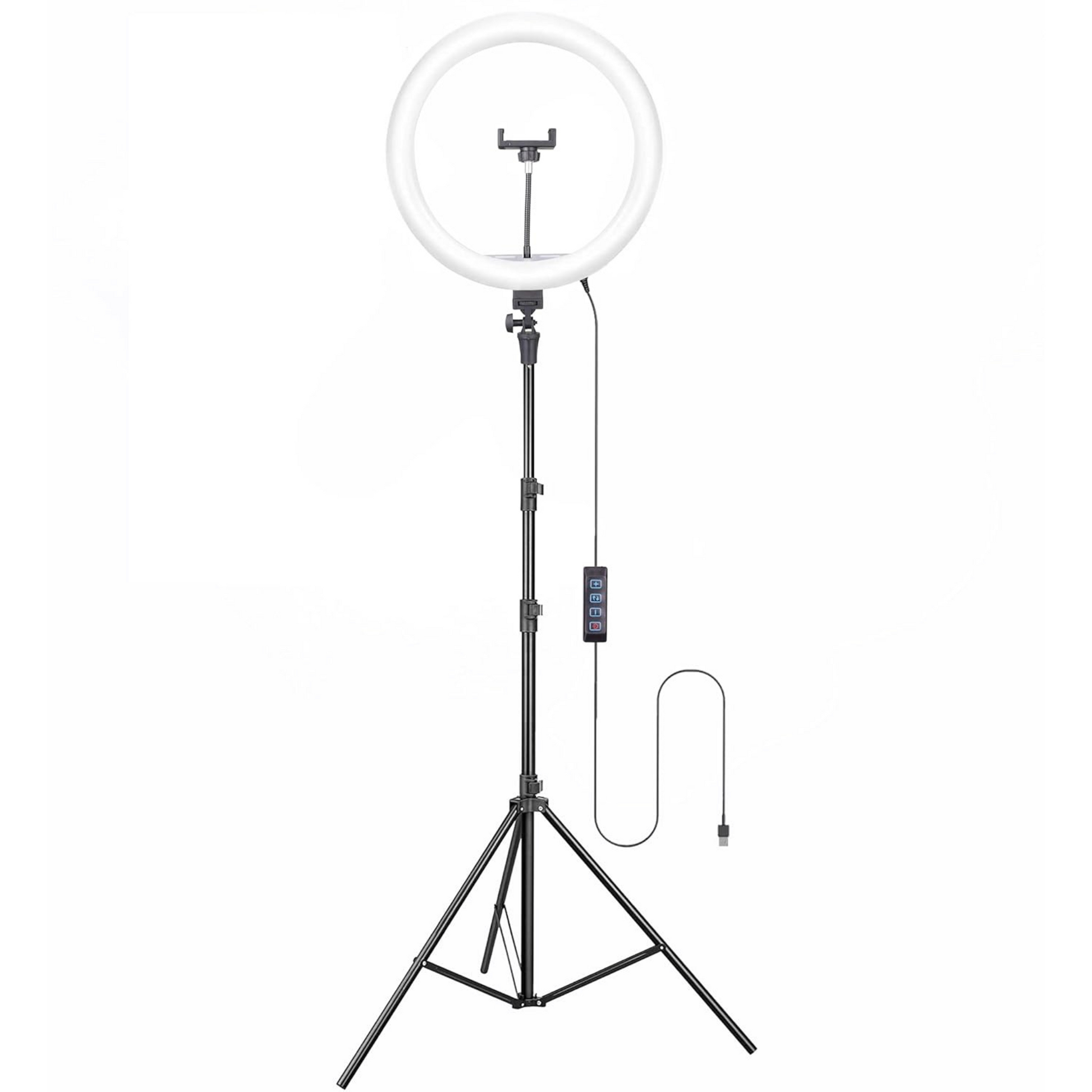 Osaka® 14-Inch Professional LED Ring Light with Stand - 15W Dimmable Extra Bright Lighting, 2 Color Modes for Photo & Video Shoots - OSAKATEK