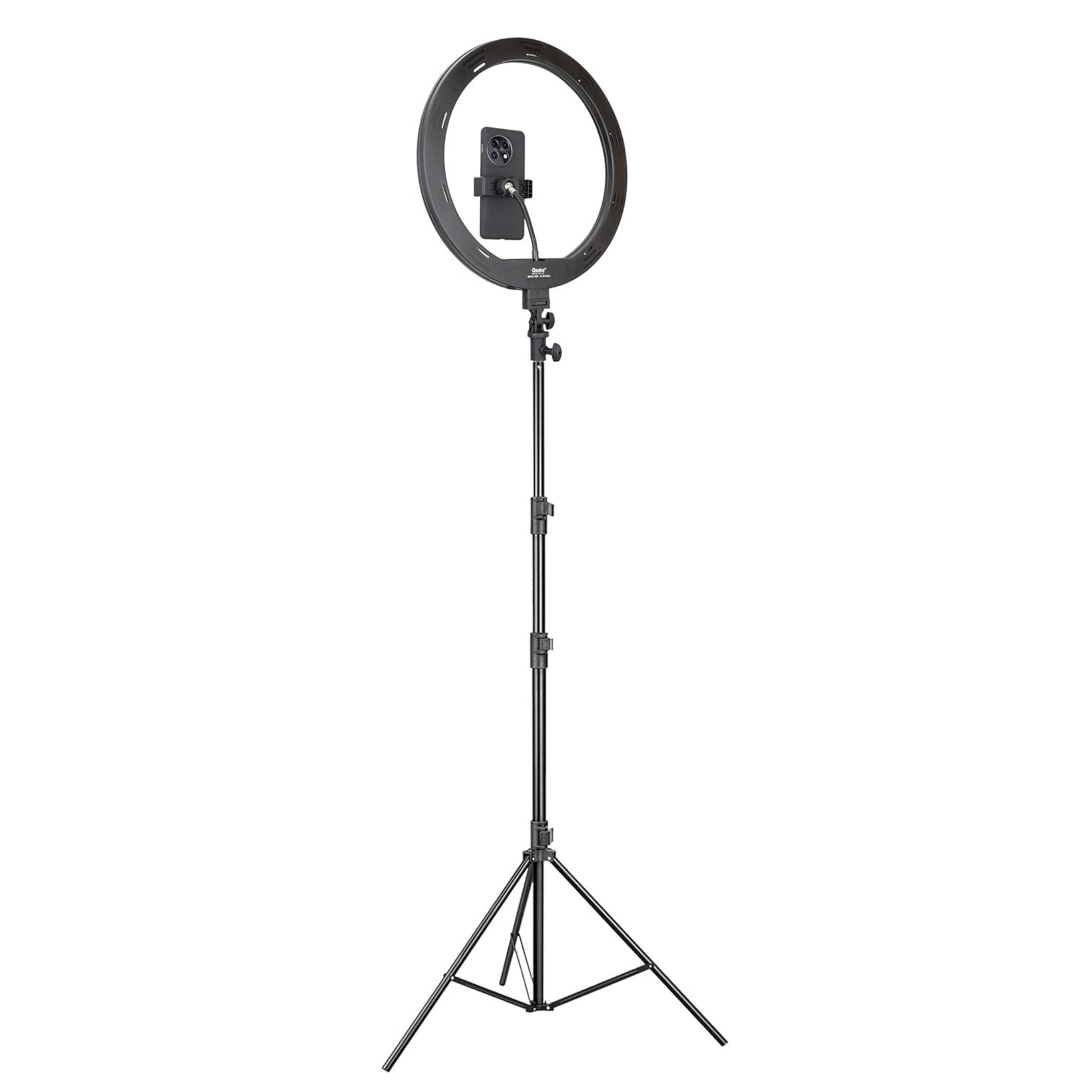 Osaka® 14-Inch Professional LED Ring Light with Stand - 15W Dimmable Extra Bright Lighting, 2 Color Modes for Photo & Video Shoots - OSAKATEK