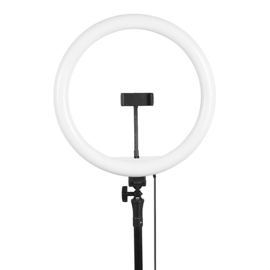 Osaka® 14-Inch LED Ring Light - 15W Dimmable Lighting with 2 Color Modes for Photo & Video Shoots, Live Streaming & Makeup - Compatible with iPhone & Android - OSAKATEK