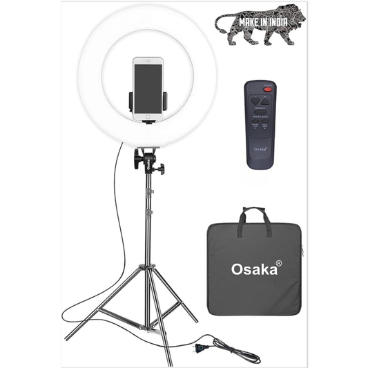 Osaka 18 Inch LED Ring Light 65W with Stand | Professional Ring Light for YouTube, Photography & Content Creators