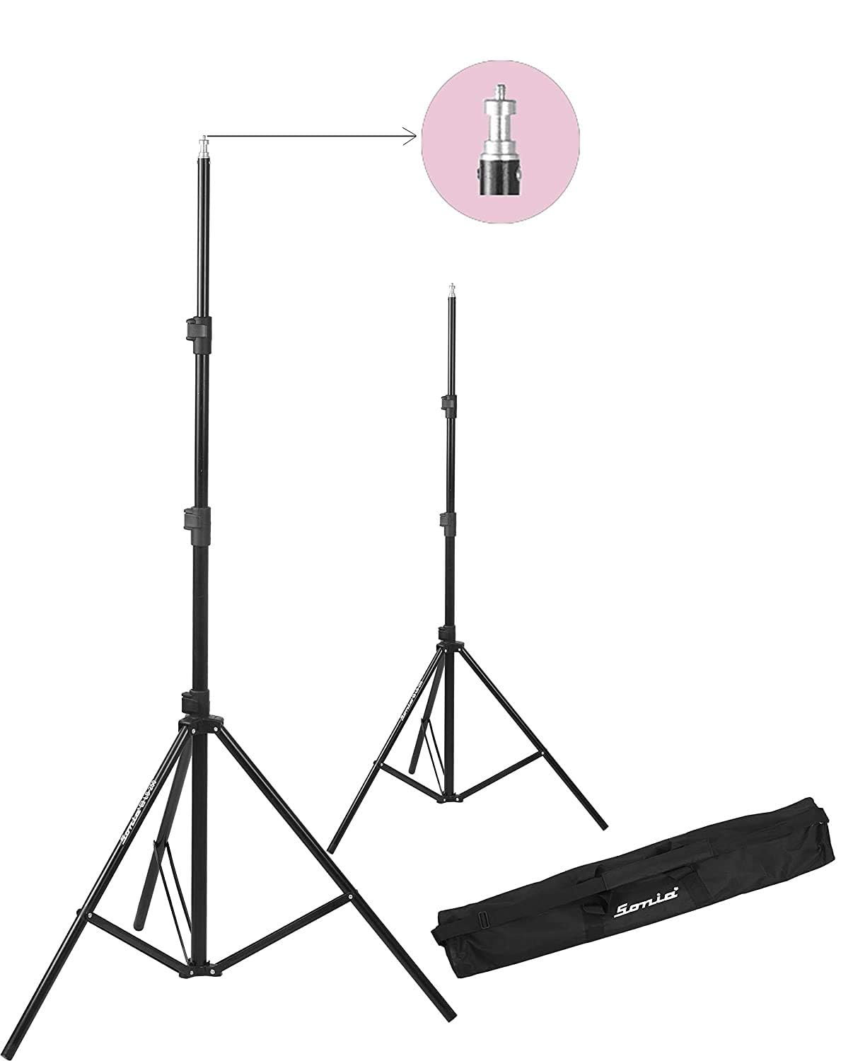 Osaka OS-LED-808 Slim 2PC Kit All DSLR Video Cameras YouTube Video tiktok Photography Shooting with 2 Light Stand,2 Battery F750 8000mah,2 FastCharger,2ACAdapter 9V,2 PowerCable4mtr,2LedBag,1StandBag