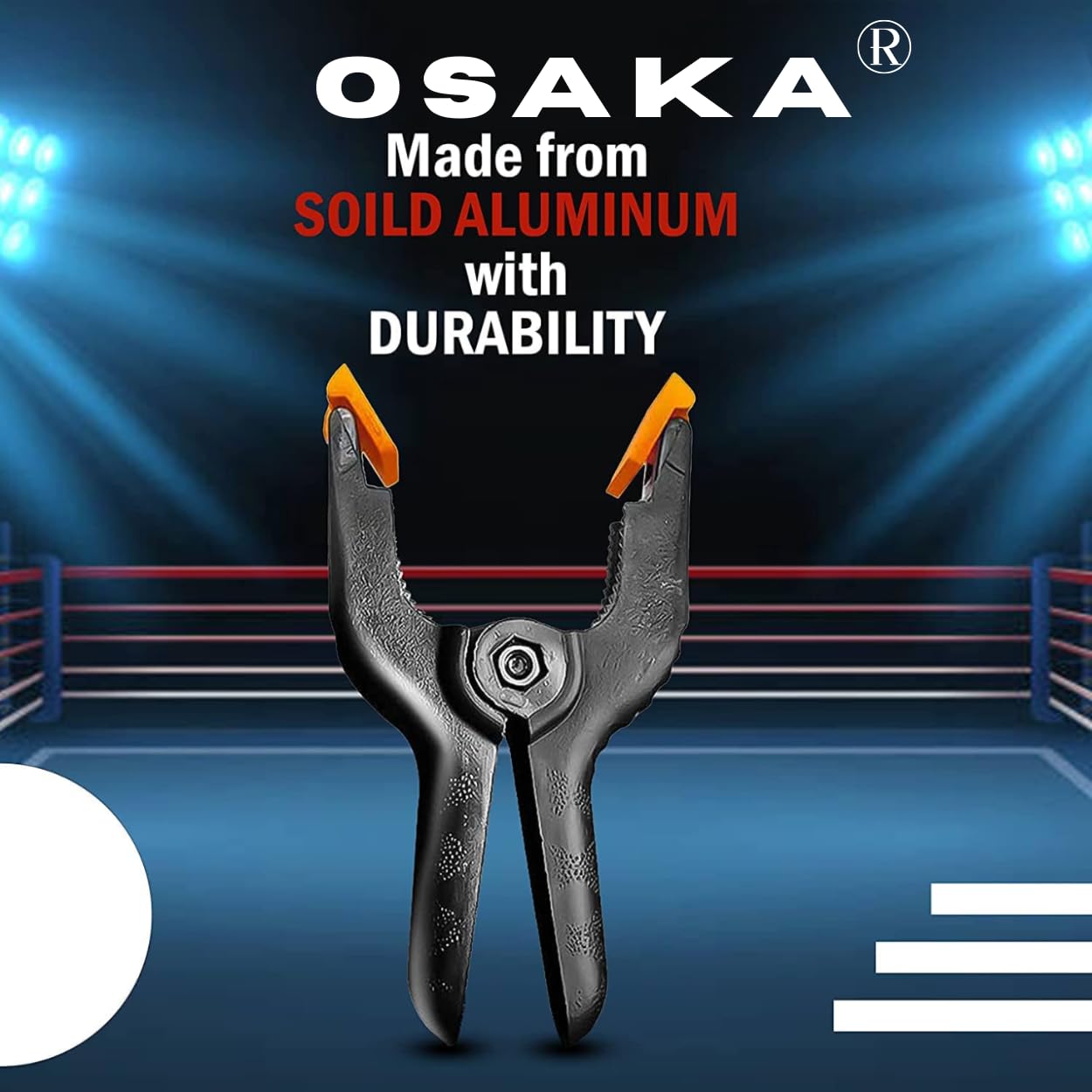 OSAKA OS-Clip set of 5 heavy-duty backdrop clips for photography, holding muslin, paper, or green screen backdrops securely.