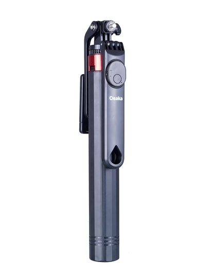 OSAKA OS-180 Selfie Stick Tripod with wireless remote, 360° rotation, lightweight design, ideal for smartphone vlogging and travel.