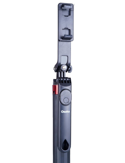 OSAKA OS-180 selfie stick tripod with wireless remote, extendable, lightweight, 360° rotation, ideal for smartphones, vlogging, and travel