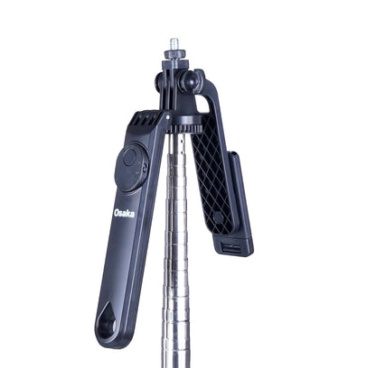 OSAKA OS-180 selfie stick tripod with wireless remote, 360° rotation, lightweight design for smartphone vlogging and video recording.