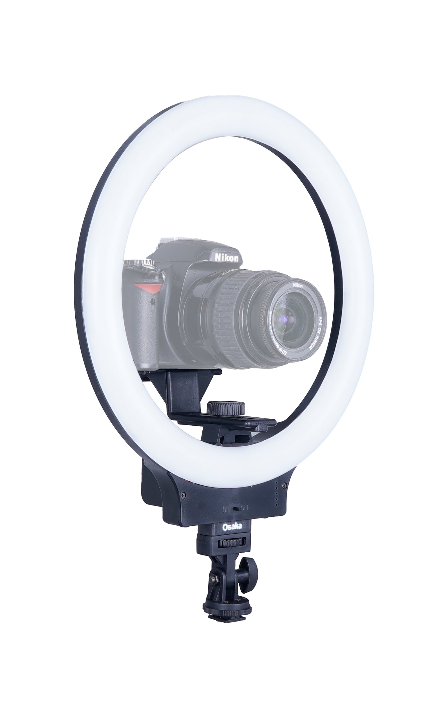 Osaka  Wireless Ring Light with 9V AC-Adapter and Table Tripod, Bluetooth Shutter| LED Dimmable Ringlight for Photography, Makeup, Live Streaming, YouTube & TikTok Videos