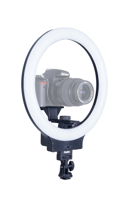 Osaka  Wireless Ring Light with 9V AC-Adapter and Table Tripod, Bluetooth Shutter| LED Dimmable Ringlight for Photography, Makeup, Live Streaming, YouTube & TikTok Videos