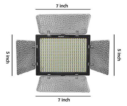Osaka LED Video Light OS 576 Slim with 8000 mAH F750 Battery & Ultra Fast Charger for All DSLR and Video Cameras and YouTube Video Shooting