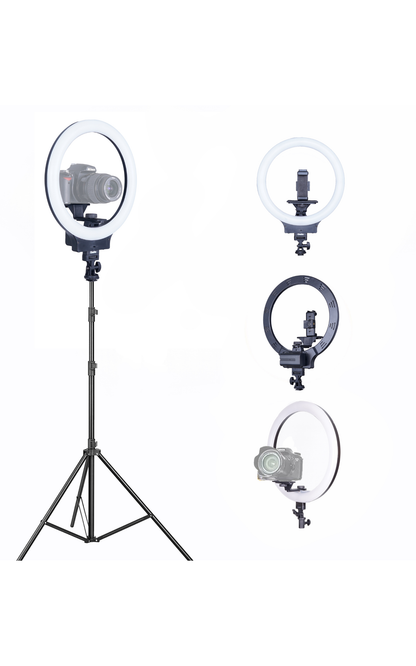 Osaka 10 Inch Wireless Ring Light with Stand and USB Battery F-550, Table Tripod, Bluetooth Shutter | LED Dimmable Ringlight for Photography, Makeup, Live Streaming, YouTube & TikTok Videos