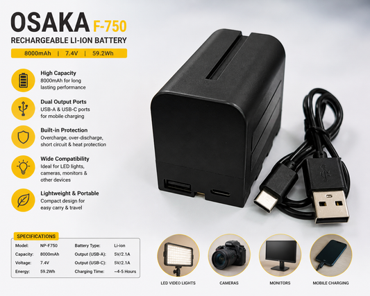 8000Mah BATTERY FOR CAMERA LIGHT
