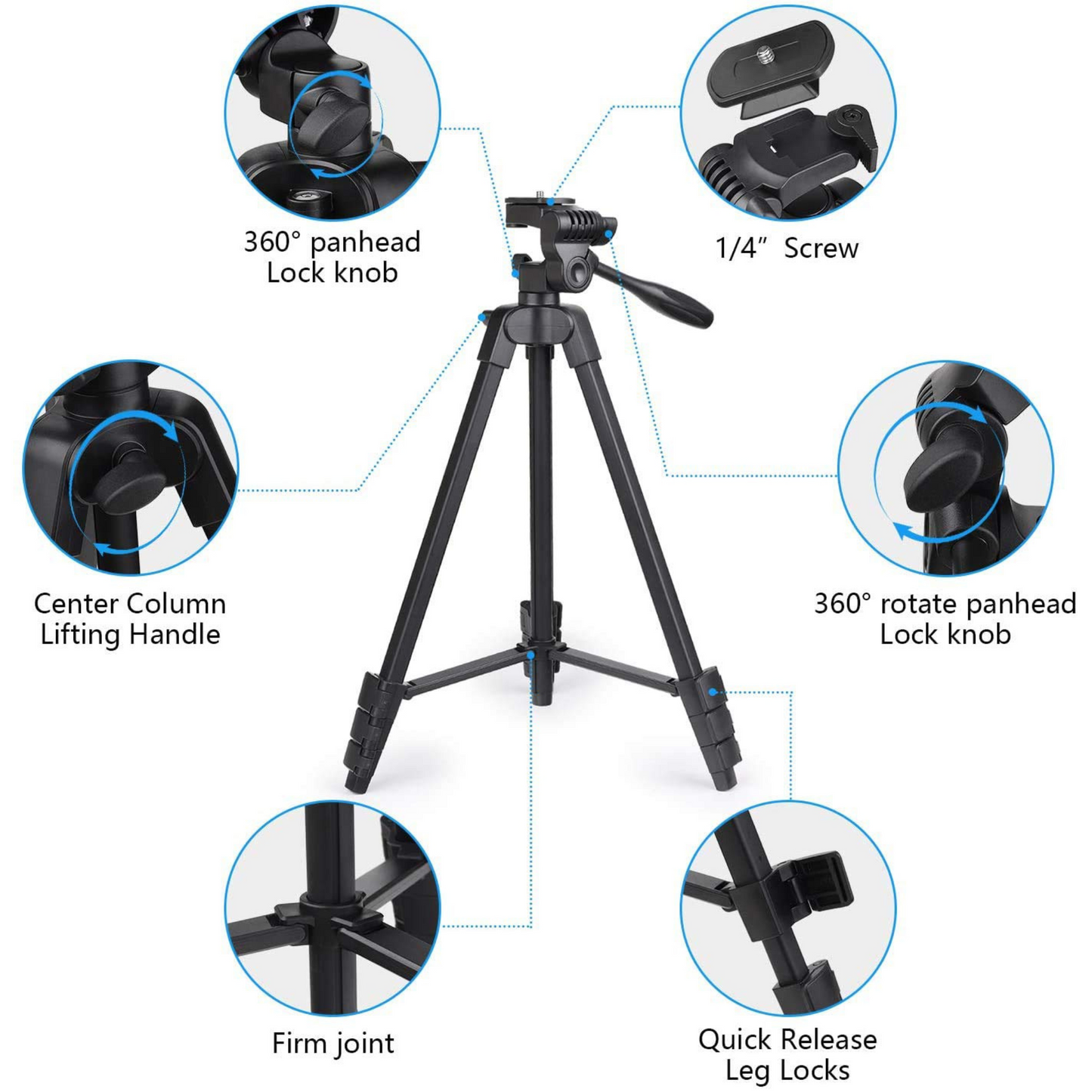 Osaka OS 550 Tripod 55 Inches (140 cm) with Mobile Holder - OSAKATEK