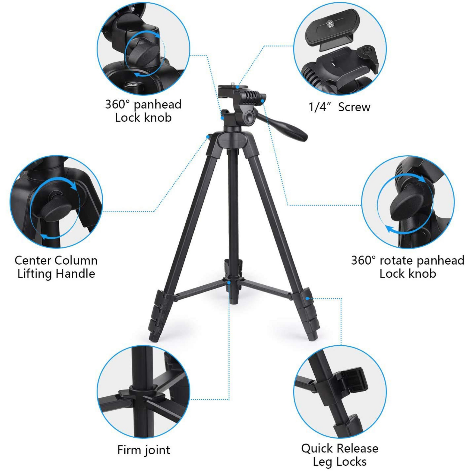 Osaka OS 550 Tripod 55 Inches (140 cm) with Mobile Holder - OSAKATEK