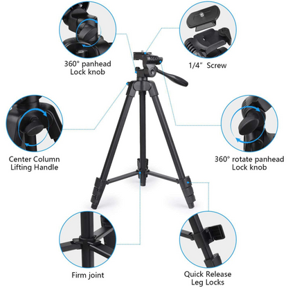 Osaka OS 550 Tripod 55 Inches (140 cm) with Mobile Holder - OSAKATEK