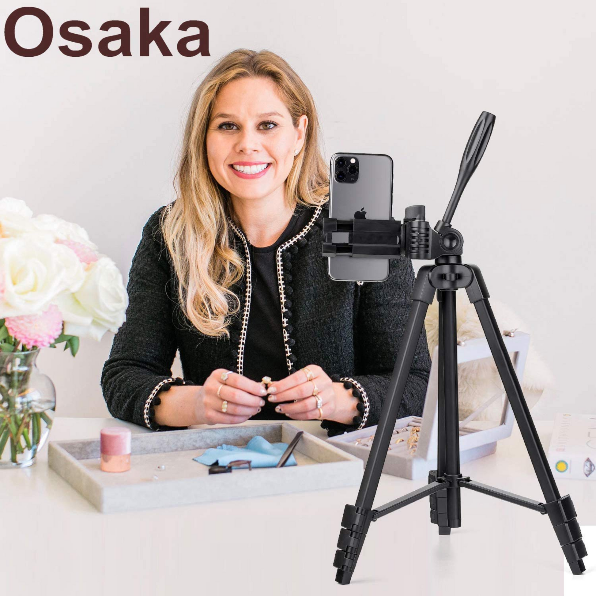 Osaka OS 550 Tripod 55 Inches (140 cm) with Mobile Holder - OSAKATEK