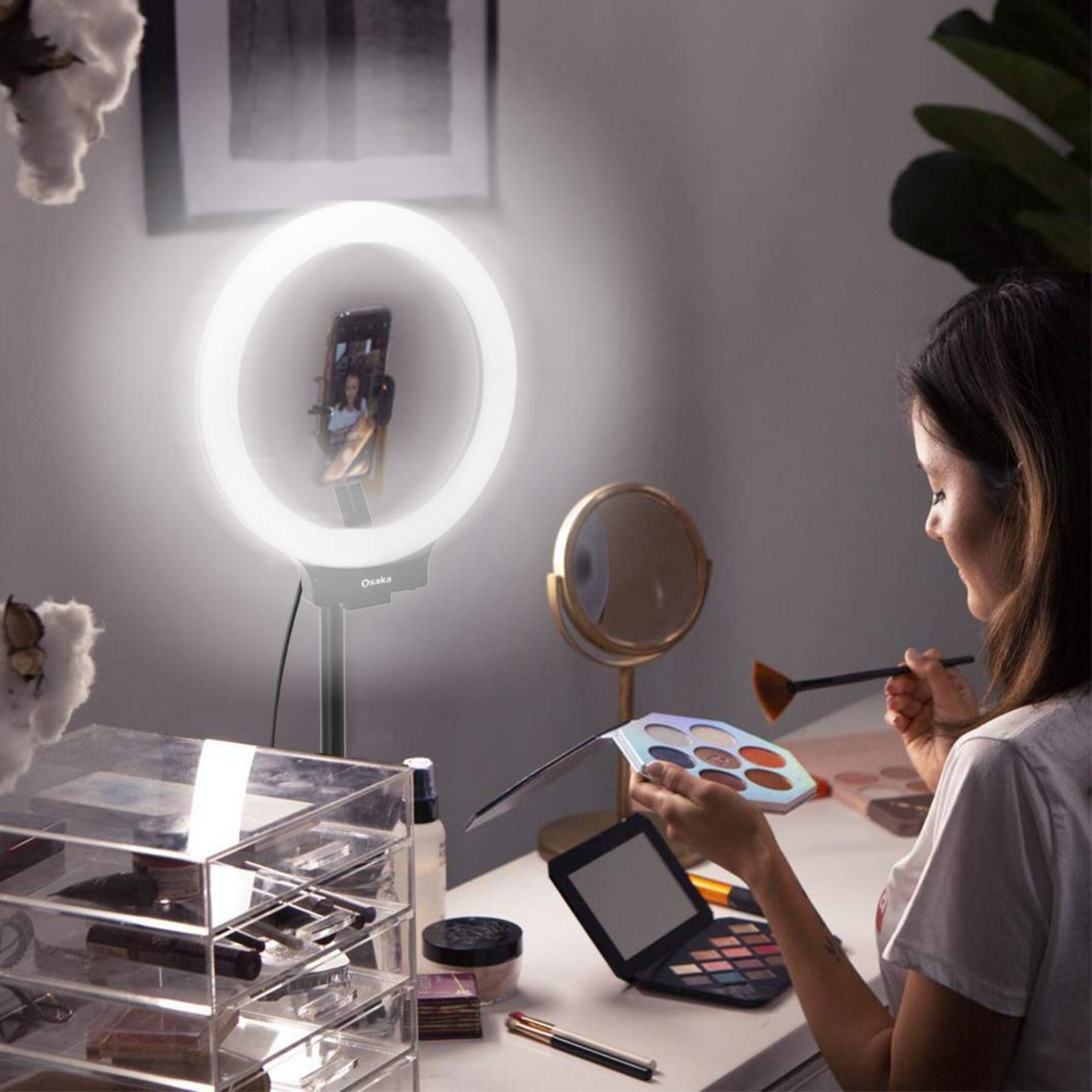 Osaka 10 Inches Big LED Ring Light for Photo Video Without Stand Compatible with Camera Smartphones for Tiktok YouTube - OSAKATEK