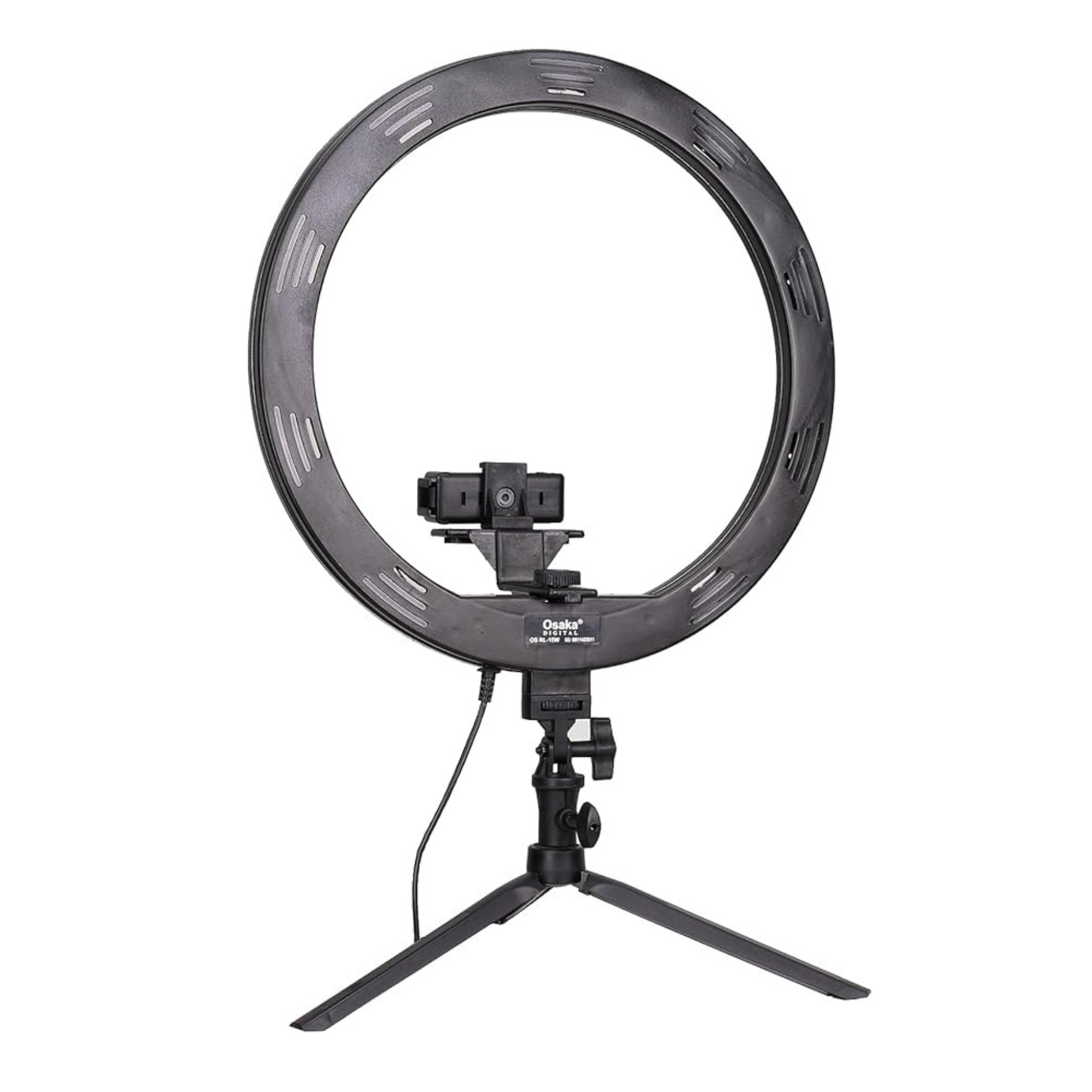 Osaka® 14-Inch LED Ring Light with Table Tripod & Bluetooth Remote - 15W Dimmable Lighting, 2 Color Modes for Photo, Video, Live Streaming & Makeup - OSAKATEK
