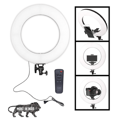 Osaka 18 Inches LED Ring Light 65W with Adjustable Color Temperature Wireless Remote for Tiktok MX Taka tak Instagram Reels vlogging YouTube Video Shooting Compatible with DSLR Camera and Smartphones - OSAKATEK