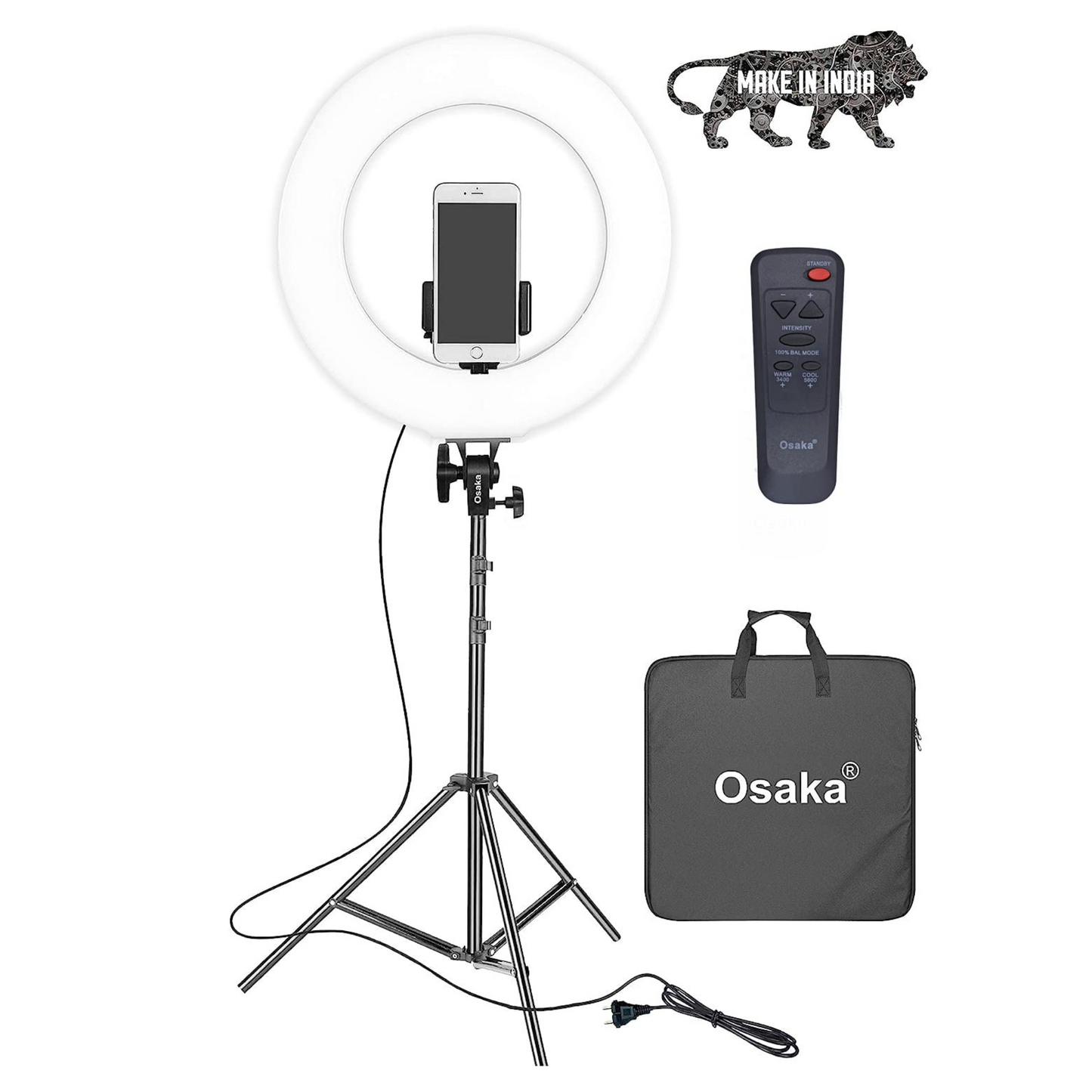 Osaka 18 Inches LED Ring Light 65W with stand - OSAKATEK