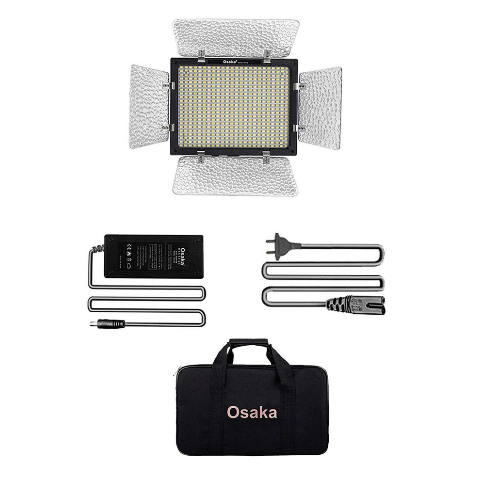 Osaka OS-576 Slim Bi-Color LED Light for DSLR & Video Cameras with AC ...